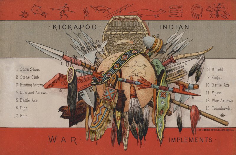 Kriegsgeräte der Ureinwohner Amerikas von American School