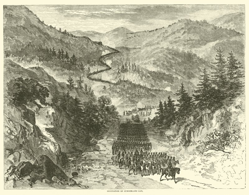 Besetzung von Cumberland Gap, September 1863 von American School