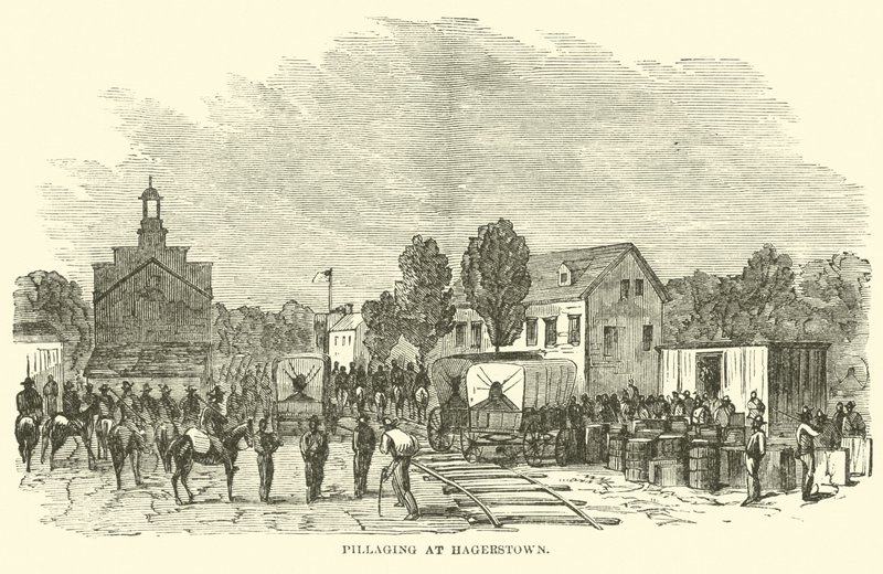 Plünderung in Hagerstown, Juli 1864 von American School