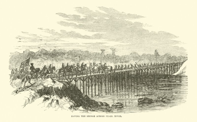 Rettung der Brücke über den Pearl River, April 1863 von American School