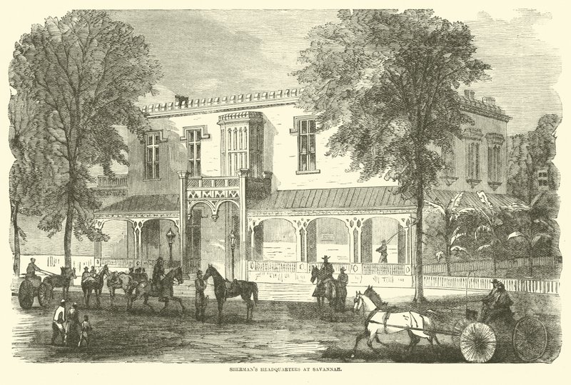 Shermans Hauptquartier in Savannah, Dezember 1864 von American School