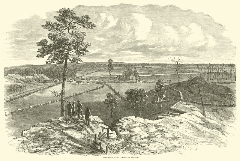 Shermans Armee betritt Resaca, Mai 1864 von American School