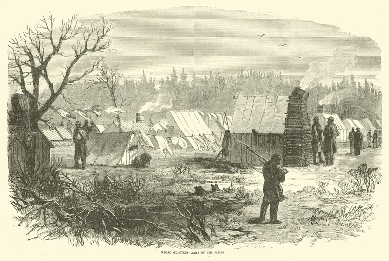 Sklavenquartiere, Armee des James, März 1865 von American School