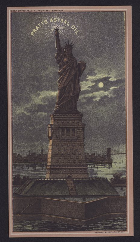 Freiheitsstatue bei Nacht, Pratts Astralöl von American School