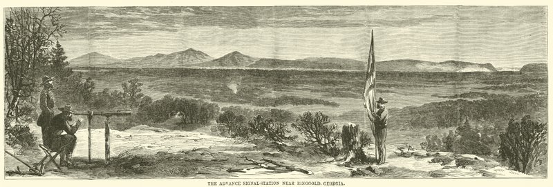 Die vordere Signalstation bei Ringgold, Georgia, Mai 1864 von American School
