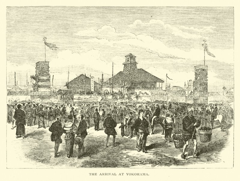 Die Ankunft in Yokohama von American School