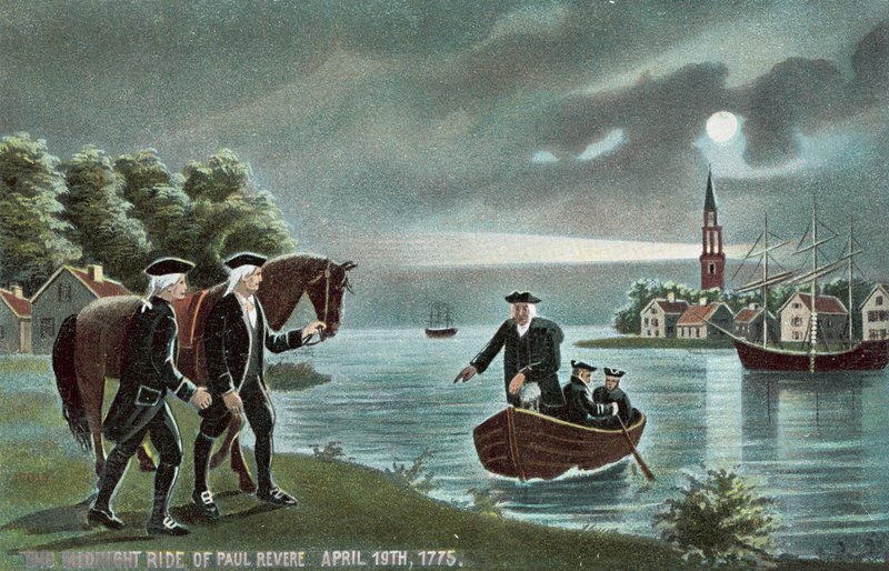 Der Mitternachtsritt von Paul Revere von American School