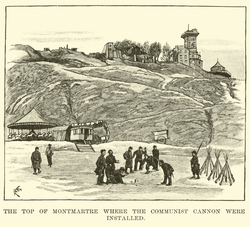 Der Gipfel von Montmartre, wo die kommunistischen Kanonen installiert waren von American School