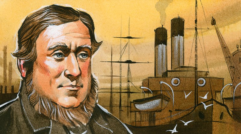 David Davies, der die Docks in Barry plante von Angus McBride