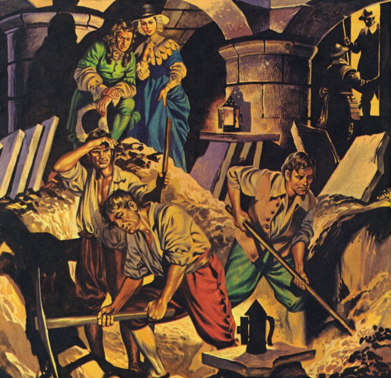 Samuel Pepys sucht nach einem angeblich im Tower of London versteckten Geldschatz von Angus McBride