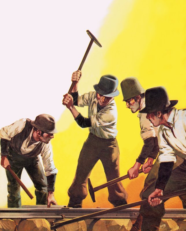 Die Entstehung Amerikas: Arbeiten an der Eisenbahn von Angus McBride