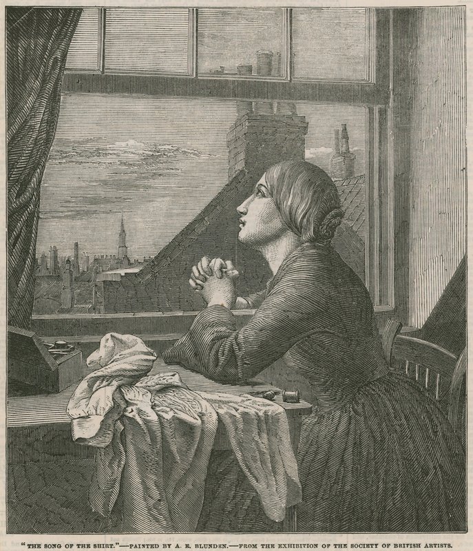 Das Lied des Hemdes - gemalt von A. E. Blunden von Anna E. Blunden
