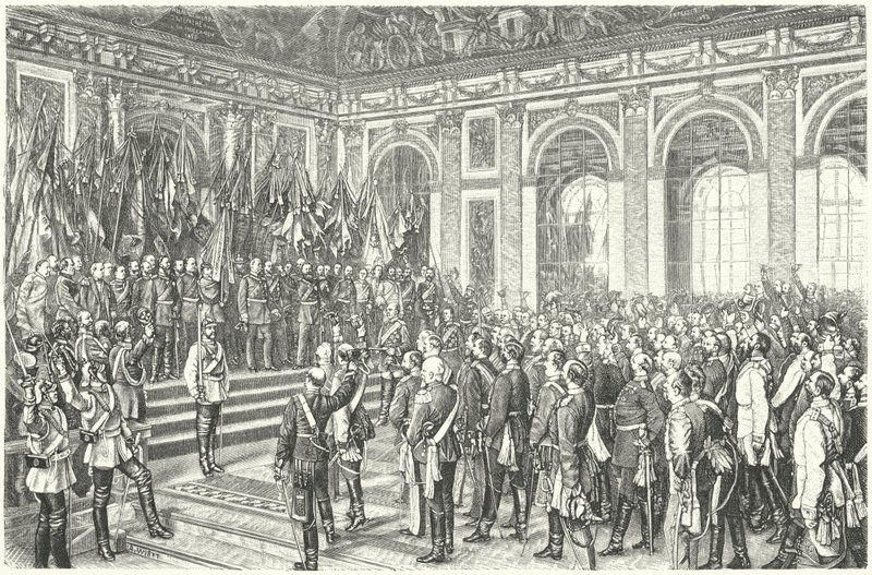 Wilhelm I. von Preußen zum Kaiser von Deutschland in Versailles ausgerufen von Anton Alexander von (after) Werner