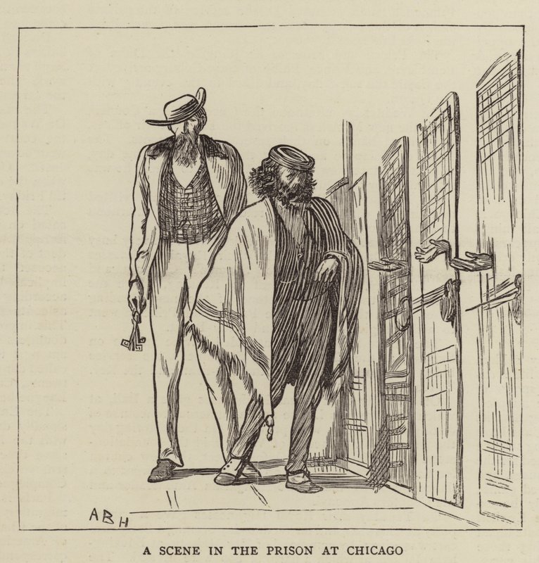 Eine Szene im Gefängnis von Chicago von Arthur Boyd Houghton
