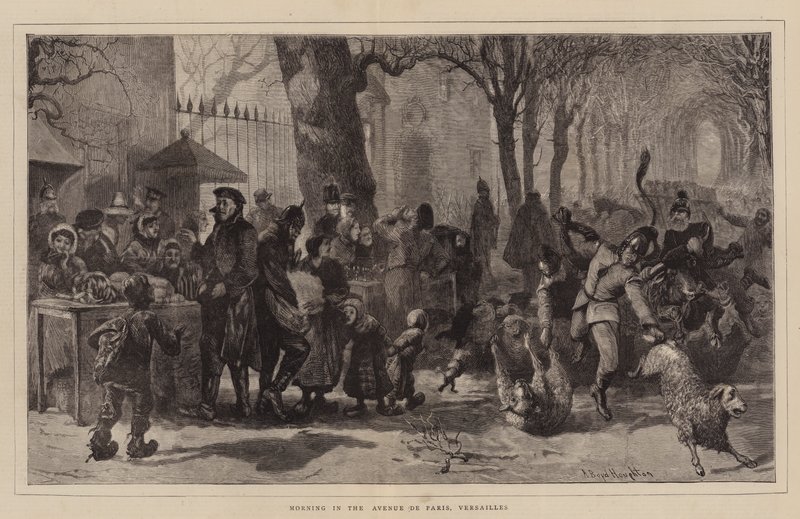 Morgen auf der Avenue de Paris, Versailles von Arthur Boyd Houghton