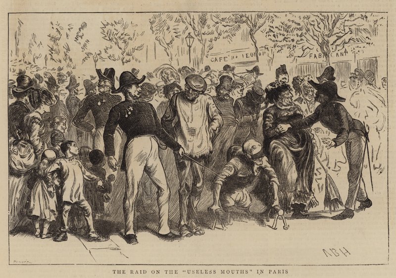 Der Überfall auf die nutzlosen Münder in Paris von Arthur Boyd Houghton