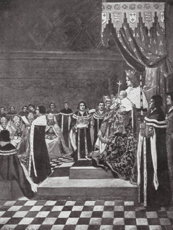 Heinrich VI. eröffnet das Parlament mit seiner Mutter von Arthur David (after) McCormick
