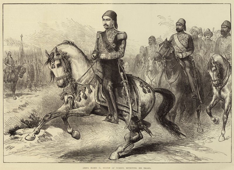 Abdul Hamid II., Sultan der Türkei, inspiziert seine Truppen von Arthur Hopkins