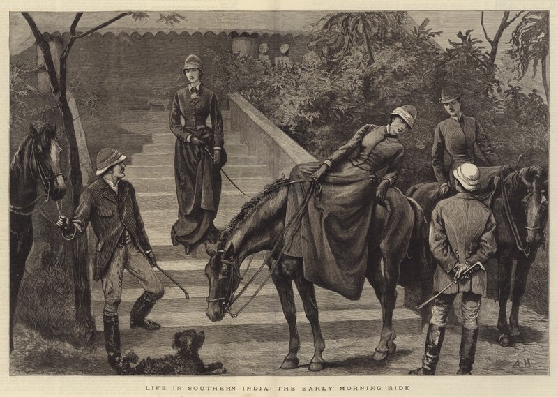 Leben in Südindien, der frühe Morgenausritt von Arthur Hopkins