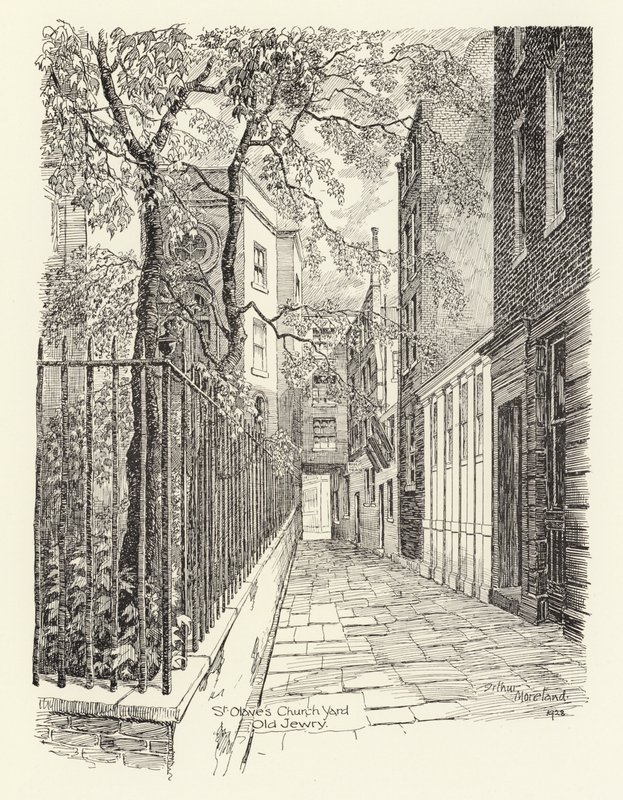 St. Olave’s Kirchhof, Old Jewry von Arthur Moreland