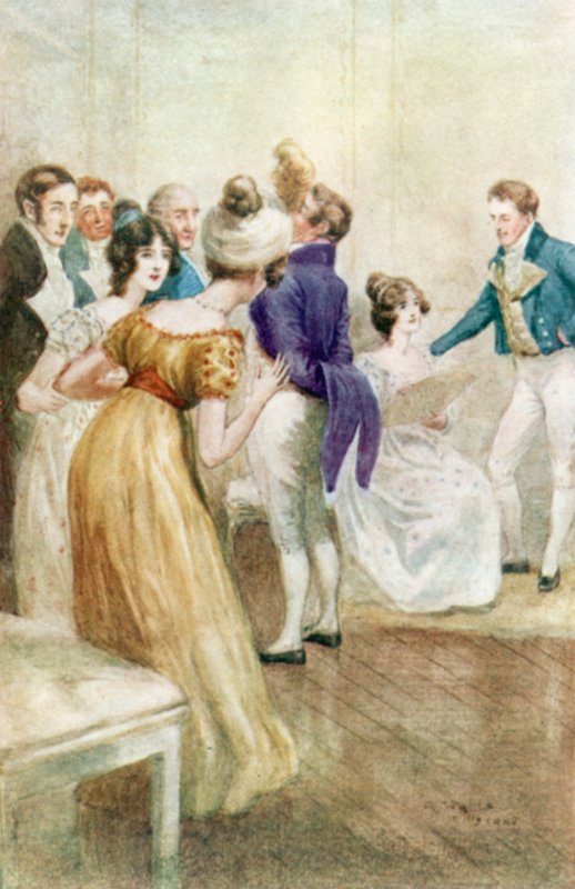 Illustration für Northanger Abbey von Jane Austen von Arthur Wallis Mills