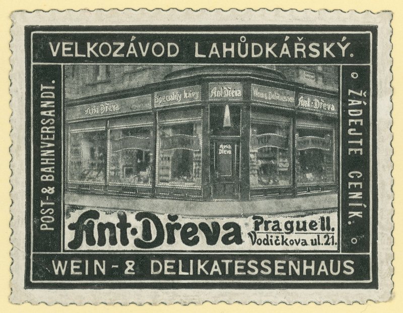 Anton Dreva Weinladen und Feinkost, Prag von Austrian School