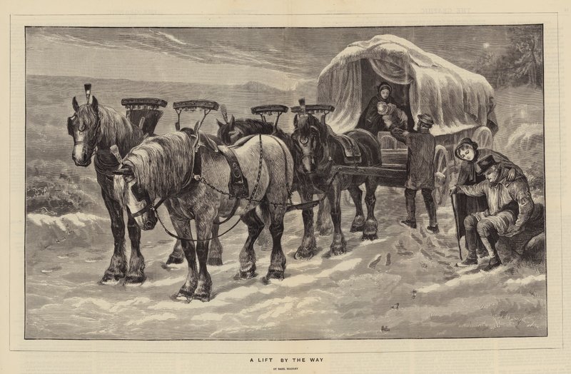 Eine Mitfahrgelegenheit unterwegs von Basil Bradley