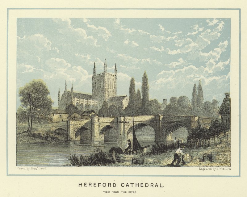 Kathedrale von Hereford, Blick vom Fluss von Benjamin Baud