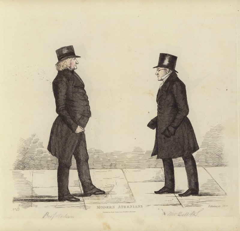 Berühmte Edinburgher, alias Moderne Athener, John Wilson, Esq, Professor für Moralphilosophie, George Joseph Bell, Esq, Professor für schottisches Recht von Benjamin William Crombie