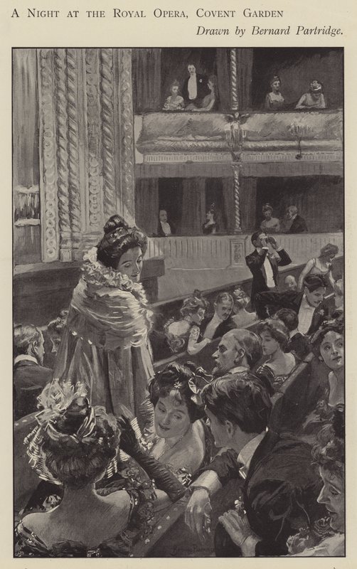 Eine Nacht in der Royal Opera, Covent Garden, London von Bernard (after) Partridge