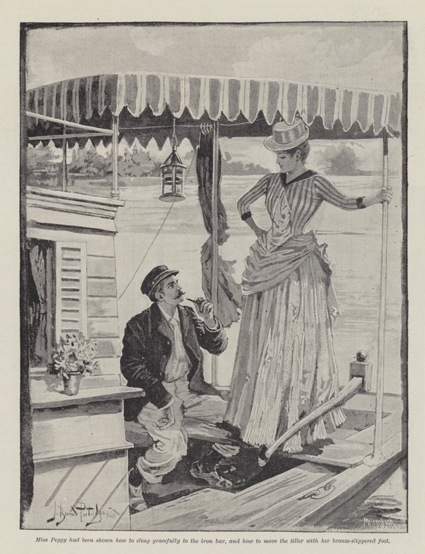Die seltsamen Abenteuer eines Hausboots, von William Black von Bernard Partridge