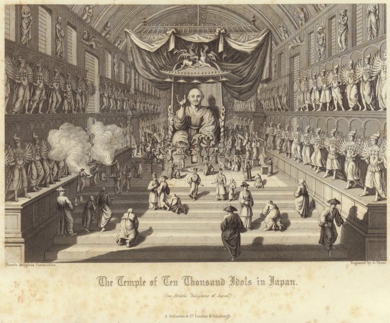 Der Tempel der zehntausend Idole in Japan von Bernard Picart