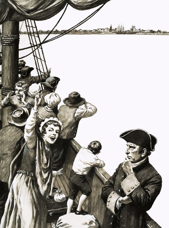 David Thomson teilte nicht die allgemeine Aufregung, als das Schiff Nova Scotia näherte von Bill Lacey
