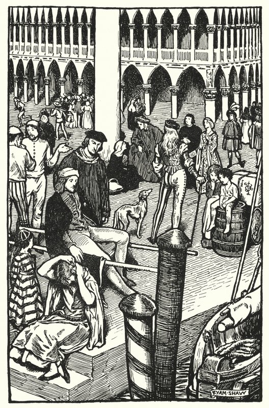 Illustration für The Cloister and The Hearth von Charles Reade (Lithografie) von Byam (after) Shaw