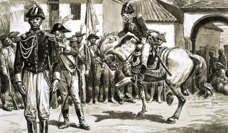 Als britische Truppen St. Domingue angriffen, schlugen die von Toussaint Louverture geführten Truppen zurück von C.L. Doughty