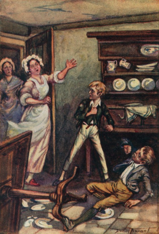 Illustration für Oliver Twist von Charles Dickens (Farblithografie) von C. Dudley (after) Tennant