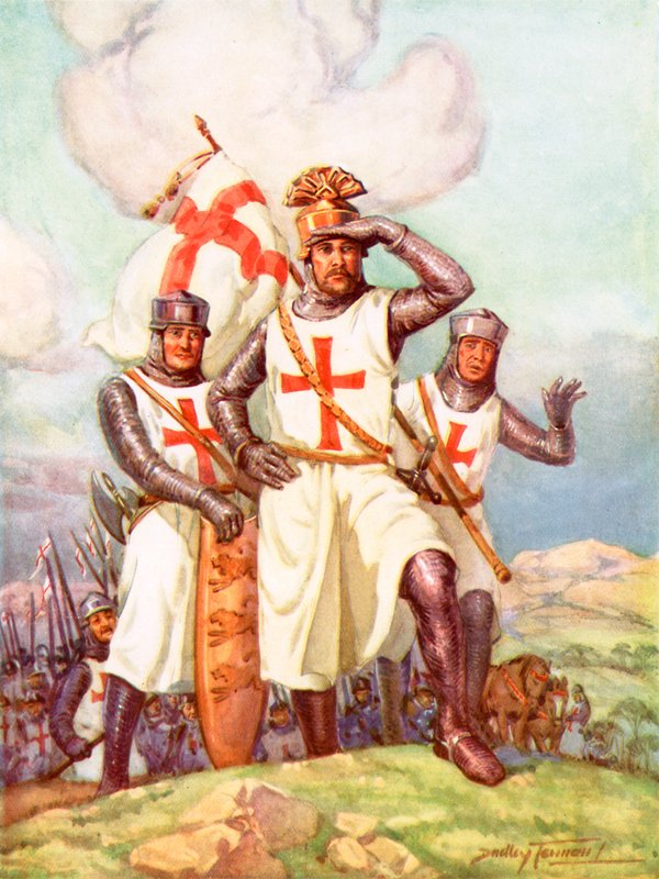 Der löwenherzige König im Heiligen Land (Farblithografie) von C. Dudley Tennant