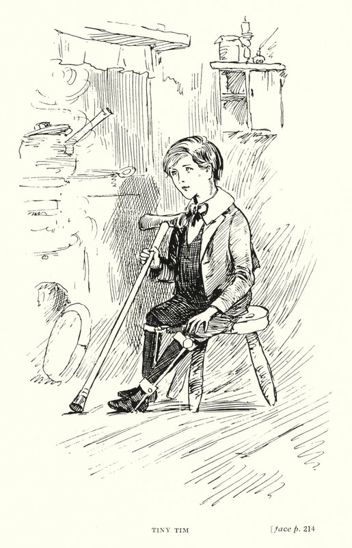 Dickens Charakter: Tiny Tim von Captain Edward Henry Handley Read