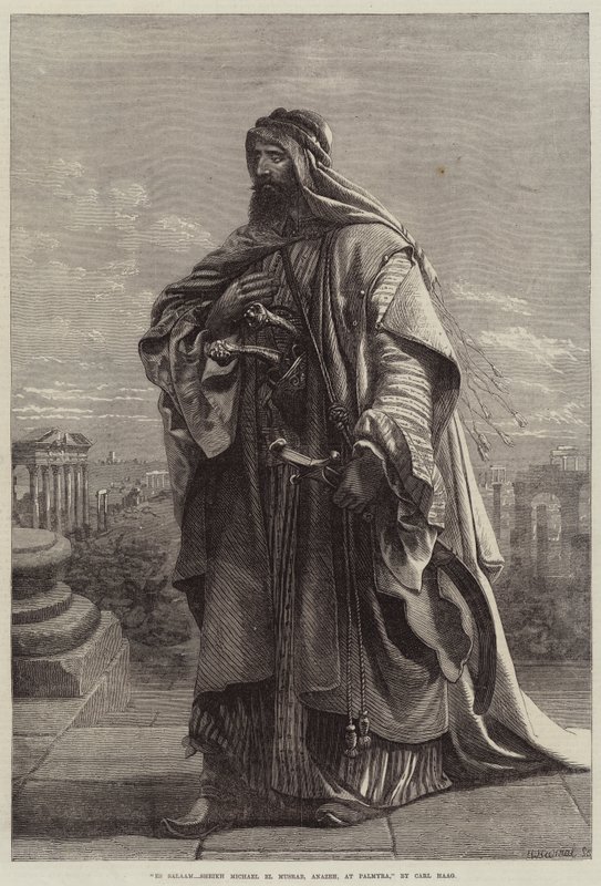 Es Salaam, Scheich Michael El Musrab, Anazeh, in Palmyra von Carl Haag