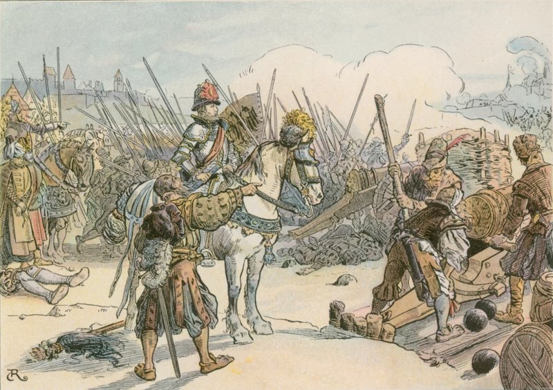 Joachim II. führt die Schlacht in den Türkenkriegen 1542 von Carl Rohling