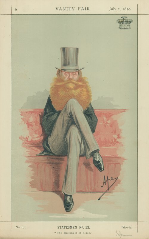 Earl Spencer, Der Friedensbote, 2. Juli 1870, Vanity Fair Karikatur von Carlo Pellegrini