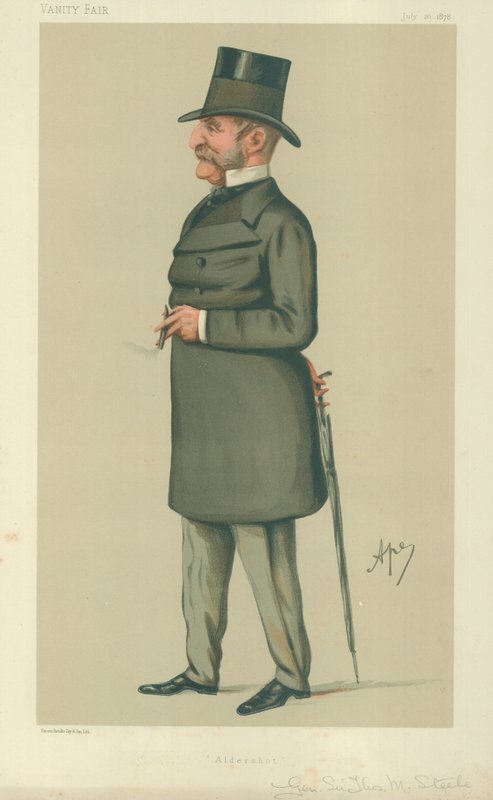 General Sir Thomas Montagu Steele, Aldershot, 20. Juli 1878, Vanity Fair Karikatur von Carlo Pellegrini