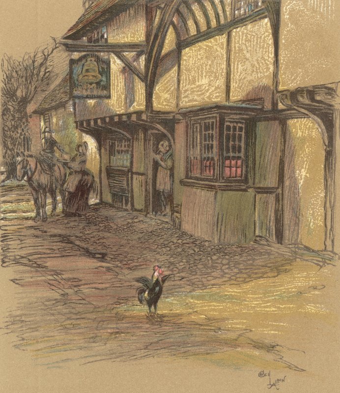 The Bell Inn, Waltham St Lawrence von Cecil Charles Windsor Aldin