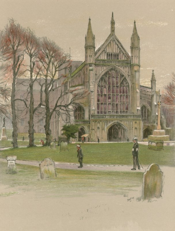 Kathedrale von Winchester von Cecil Charles Windsor Aldin