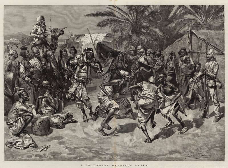Eine sudanesische Hochzeits-Tanz von Charles Edwin Fripp