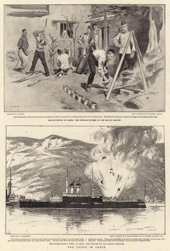 Die Krise auf Kreta von Charles Edwin Fripp