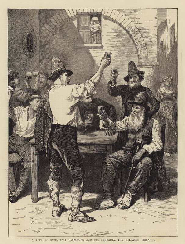 Ein Typ des alten Roms, Gasperone und seine Kameraden, die freigelassenen Briganten von Charles Green