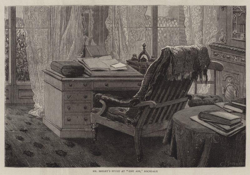 Herr Brights Arbeitszimmer in One Ash, Rochdale von Charles J. Staniland