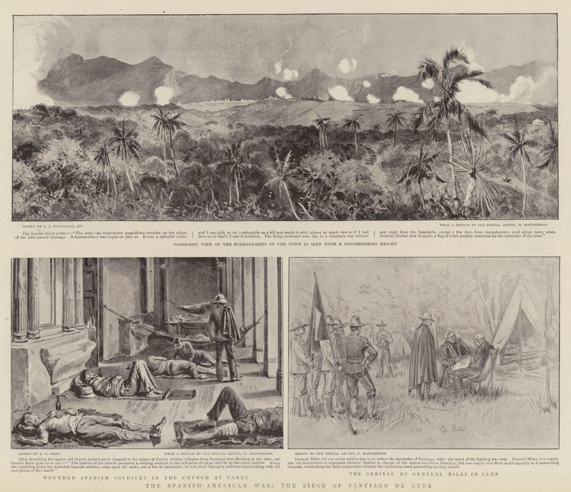 Der Spanisch-Amerikanische Krieg, die Belagerung von Santiago de Cuba von Charles J. Staniland