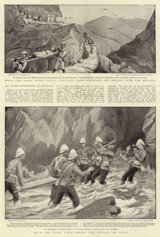Mit der Tirah-Feldtruppe, der Vormarsch auf Datoi von Charles J. Staniland
